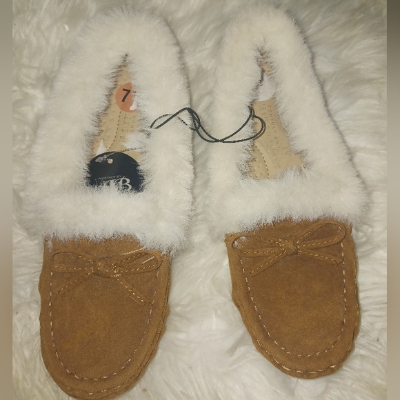 NEW Alexis Bendel women camel brown fur comfort flat shoes - Picture 4 of 12